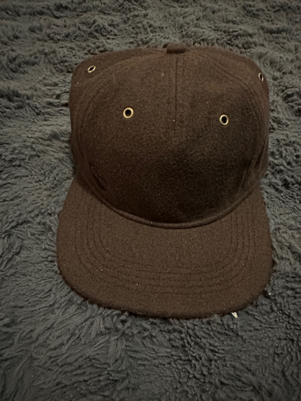 Timberland Dark Brown Cotton Twill Baseball Cap